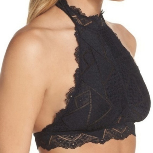 FP Moonstruck Highneck Halter Bralette Lace - Picture 7 of 8